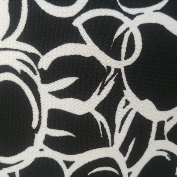 90s vibe Della Spiga Italy Black White Stretch Dress Optional Belt Size Medium - Picture 2 of 12